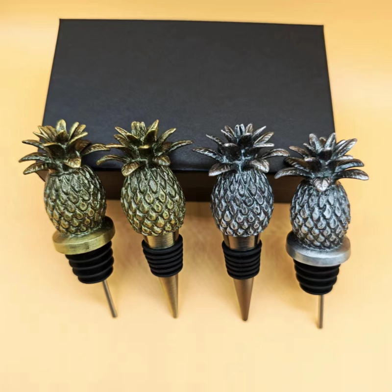 Dop de vin din aliaj de zinc, în formă de ananas – dop ananas pentru vin roșu