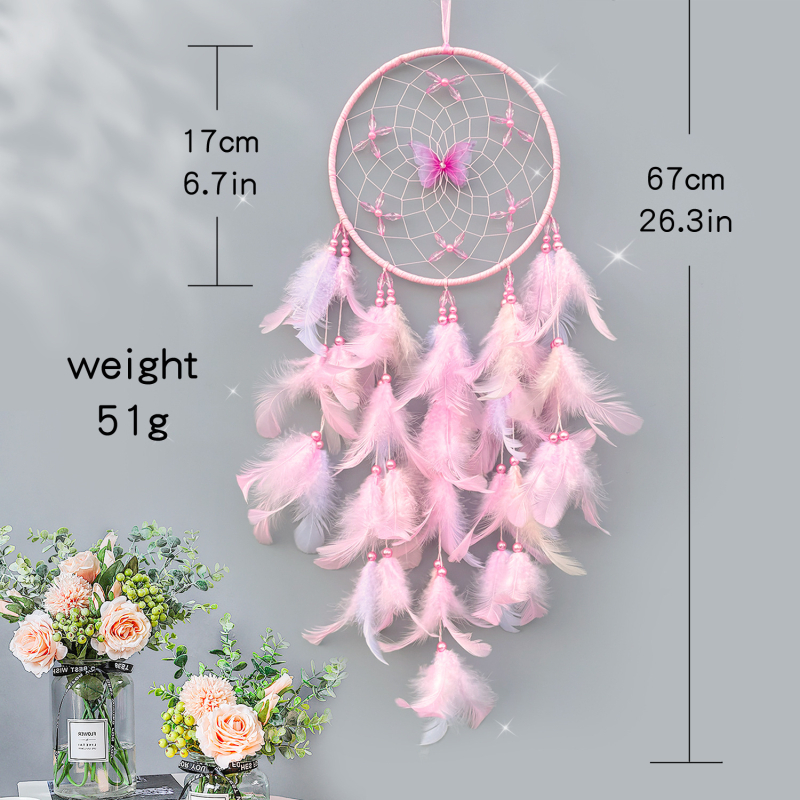 Dreamcatcher artizanal cu clopot de vânt – decor pentru cameră, aspect premium, cadou creativ pentru iubită
