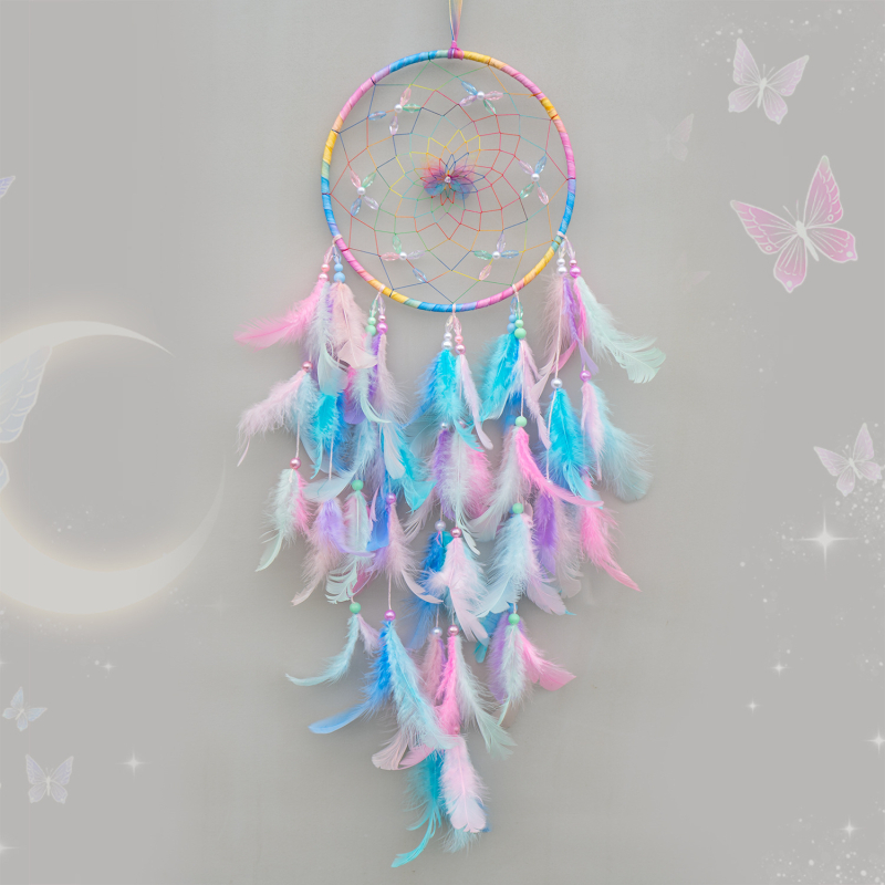 Dreamcatcher artizanal cu clopot de vânt – decor pentru cameră, aspect premium, cadou creativ pentru iubită