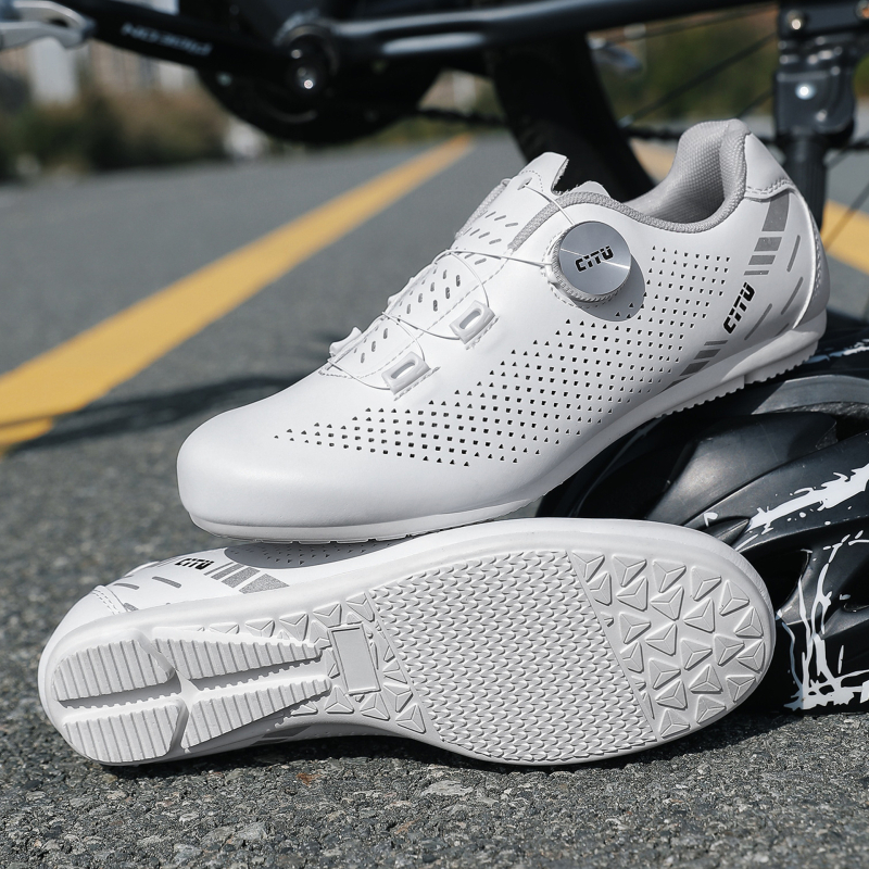Senge Pantofi de ciclism unisex pentru biciclete de drum și MTB, cu set de pedale cu blocare – Toate anotimpurile