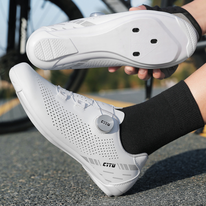 Senge Pantofi de ciclism unisex pentru biciclete de drum și MTB, cu set de pedale cu blocare – Toate anotimpurile