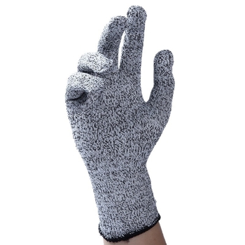 Mănuși rezistente la tăiere din fibre, nivel 5, antiderapante, durabile, pentru bucătărie, tâmplărie, pescuit și protecție la tăiere industrială
