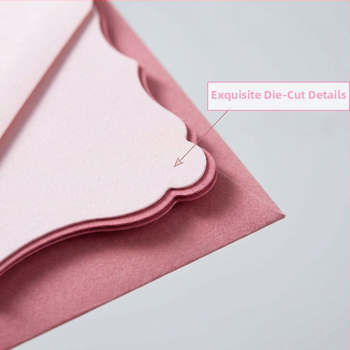 Invitații mini roz cu plicuri colorate, interior gol, felicitări pentru petreceri