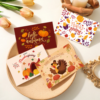 Felicitare de Ziua Recunoștinței, card pliabil cu mesaje de binecuvântare