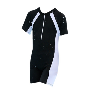 Costum de baie pentru fete, cu blocuri de culoare, croială sport, 2-11 ani, poliester