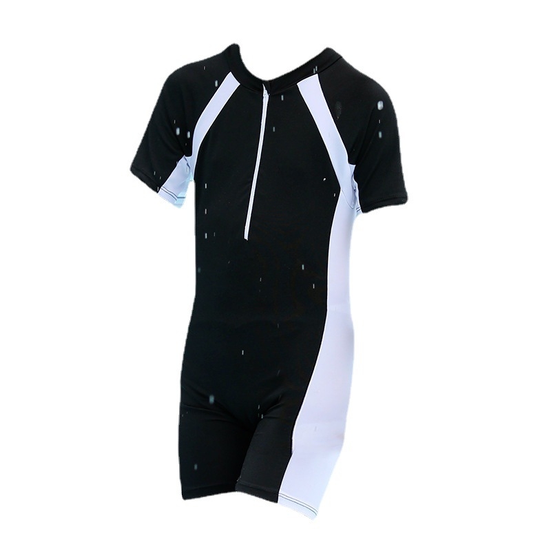 Costum de baie pentru fete, cu blocuri de culoare, croială sport, 2-11 ani, poliester
