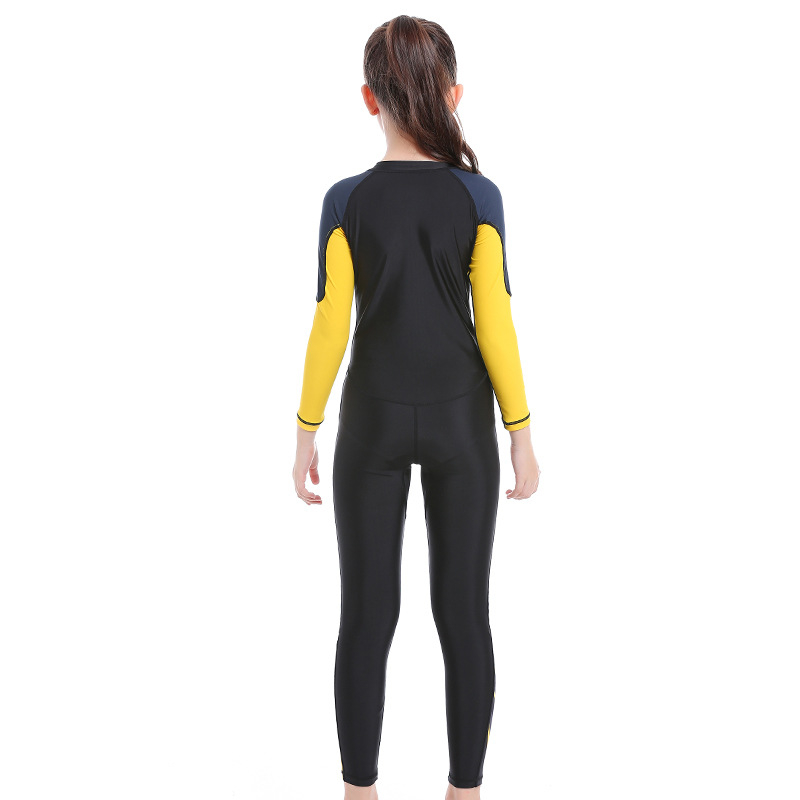 Costum de baie întreg pentru copii, protecție UV, mâneci lungi, uscare rapidă