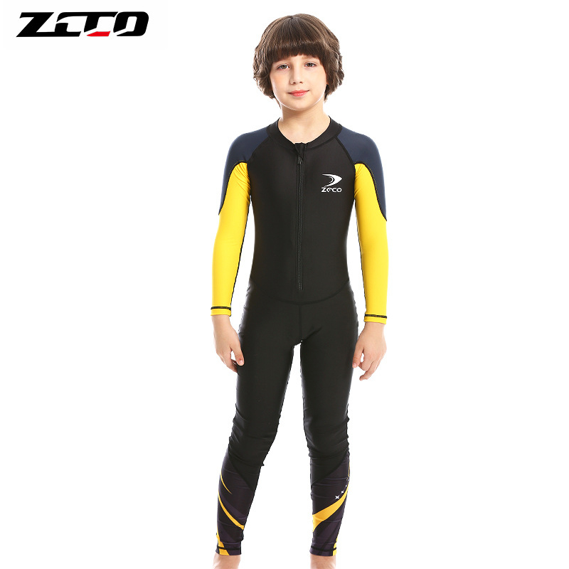 Costum de baie întreg pentru copii, protecție UV, mâneci lungi, uscare rapidă