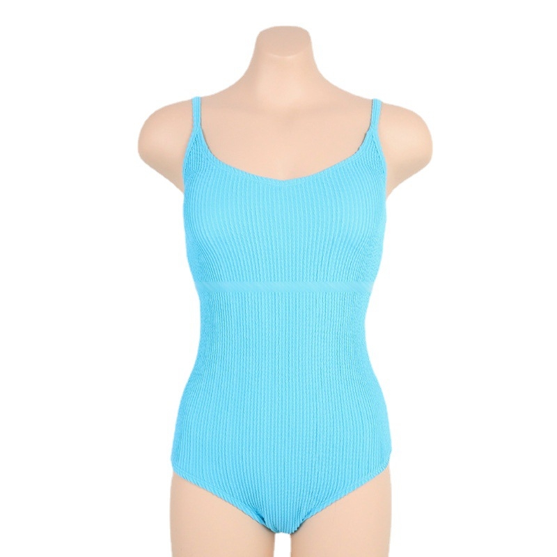 Noul costum de baie intreg pentru femei, culoare uni, push-up, bretele, stil slim sexy, pentru spa și vacanțe la stațiune