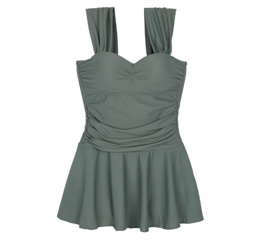 Costum de baie întreg pentru femei, 2024 — stil nou, design conservator cu fustă, acoperă burta, sexy, inspirat de Coreea pentru spa.