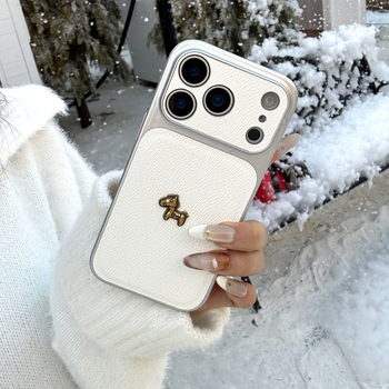 Husă roșie din piele artificială cu temă ponei pentru iPhone 17 Pro Max, protecție completă, compatibilă cu iPhone 15 și 16