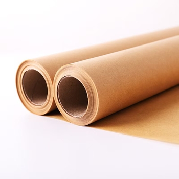 Hârtie de copt cu acoperire din silicon, culoare lemn natural, hârtie kraft galbenă pentru coacere și absorbția uleiului