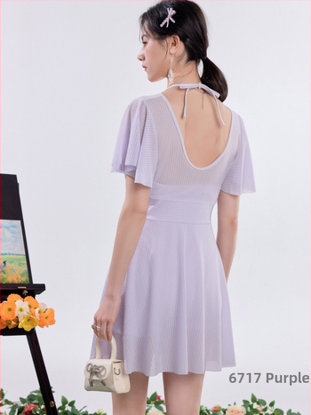 Dámske jednodielne plavky so sukňou Sakura Dance 2026 Plus Size