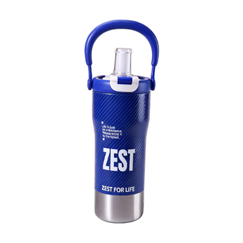 Cană termoizolantă portabilă din oțel inoxidabil pentru mașină, capacitate mare, cu pai pentru băut direct, design atrăgător
