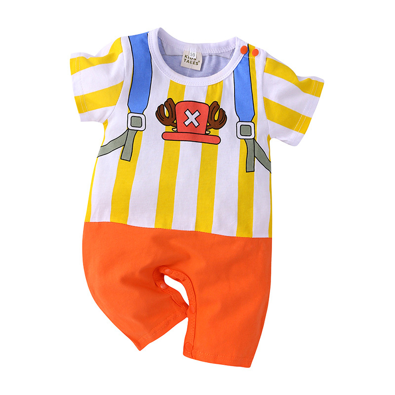 Kids Tales salopetă din bumbac, cu imprimeu animat, pentru vară, outfit unic pentru bebeluși și copii mici