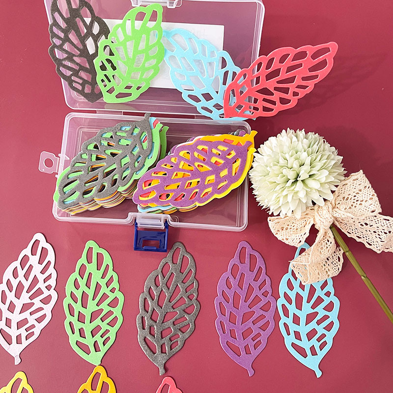3D Hârtie de orez lipicioasă - foi goale pentru decorarea platourilor și a torturilor, design de frunză dantelată