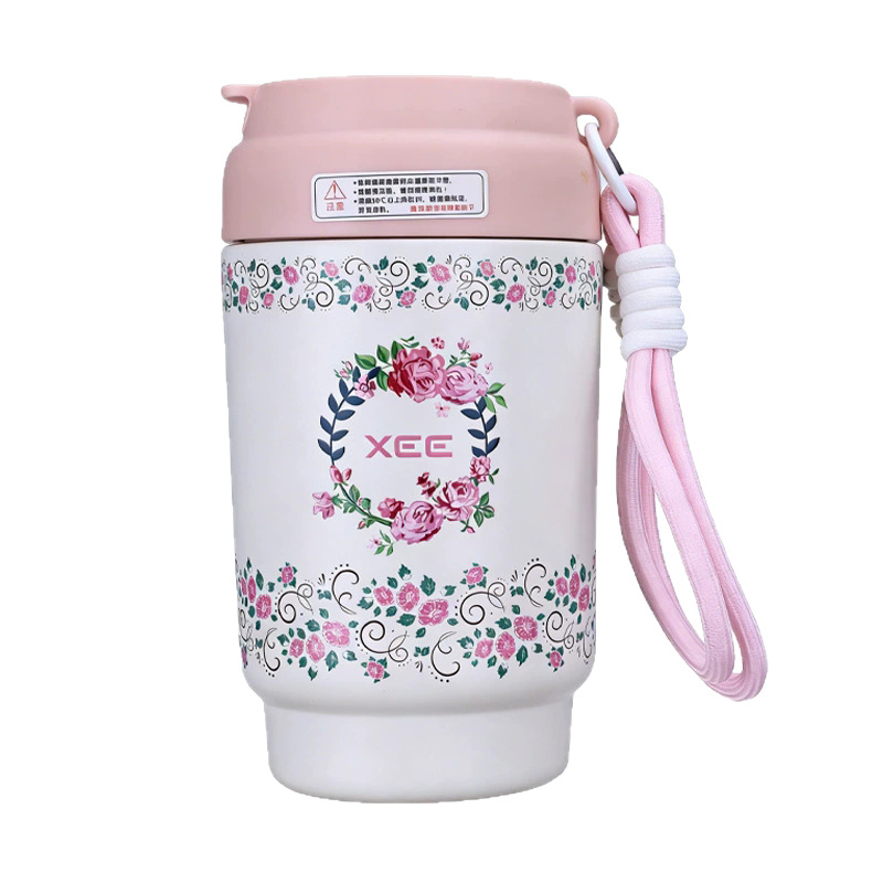 Cana termică elegantă pentru cafea, portabilă pentru femei