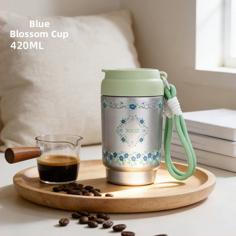 Cana termică elegantă pentru cafea, portabilă pentru femei