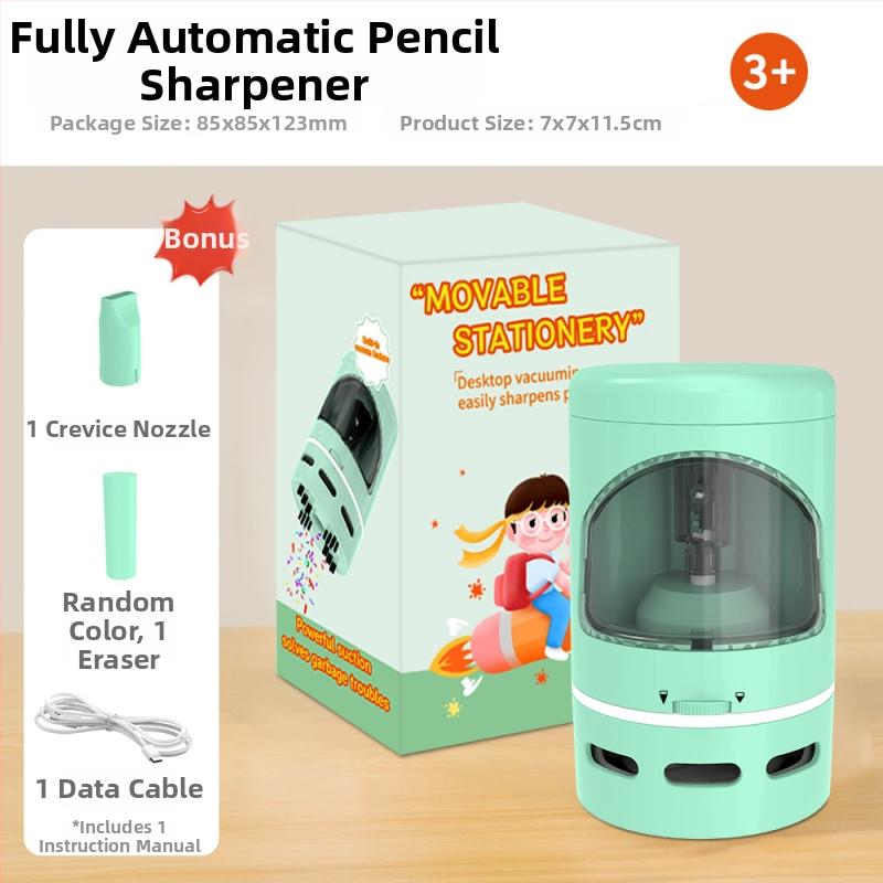 Automatická elektrická strúhačka na ceruzky so zabudovaným stolovým vysávačom