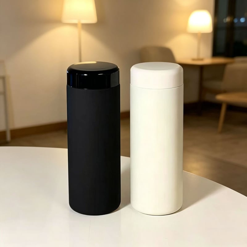 Căniță termoizolantă minimalistă de 350 ml, interior 316 oțel inoxidabil, exterior 304 oțel inoxidabil, cu infuzor de ceai, portabilă, gravură laser disponibilă