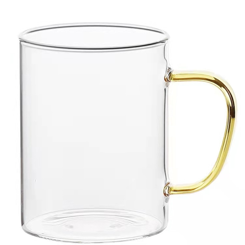 Pahar din sticlă borosilicată cu mâner, capacitate mare, pentru ceai și bere, rezistent la temperaturi înalte, pentru uz casnic