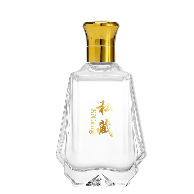 Sticluță de lichior din sticlă transparentă, 100 ml, mini flacon pentru degustare și distilate de casă