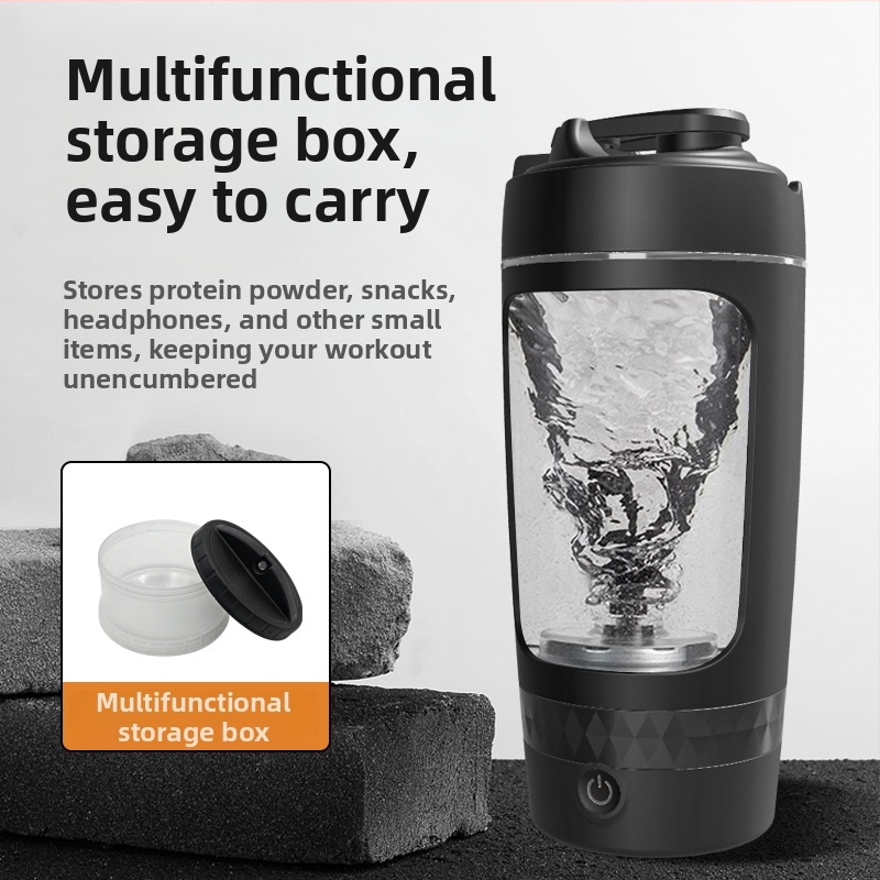 Cana de amestecare Tritan, 600 ml, reîncărcabilă, electrică – amestec automat pentru cafea