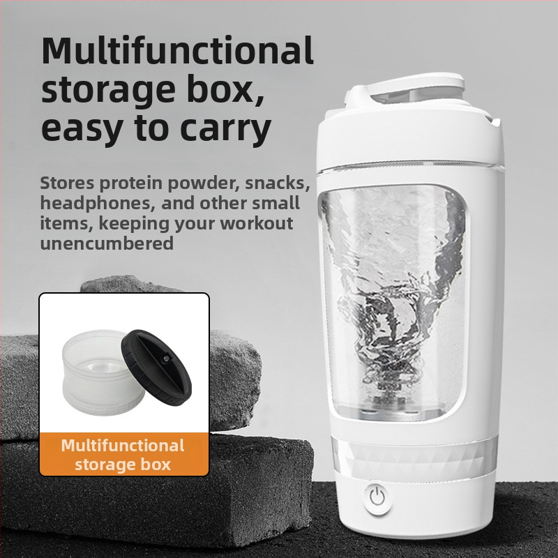 Cana de amestecare Tritan, 600 ml, reîncărcabilă, electrică – amestec automat pentru cafea