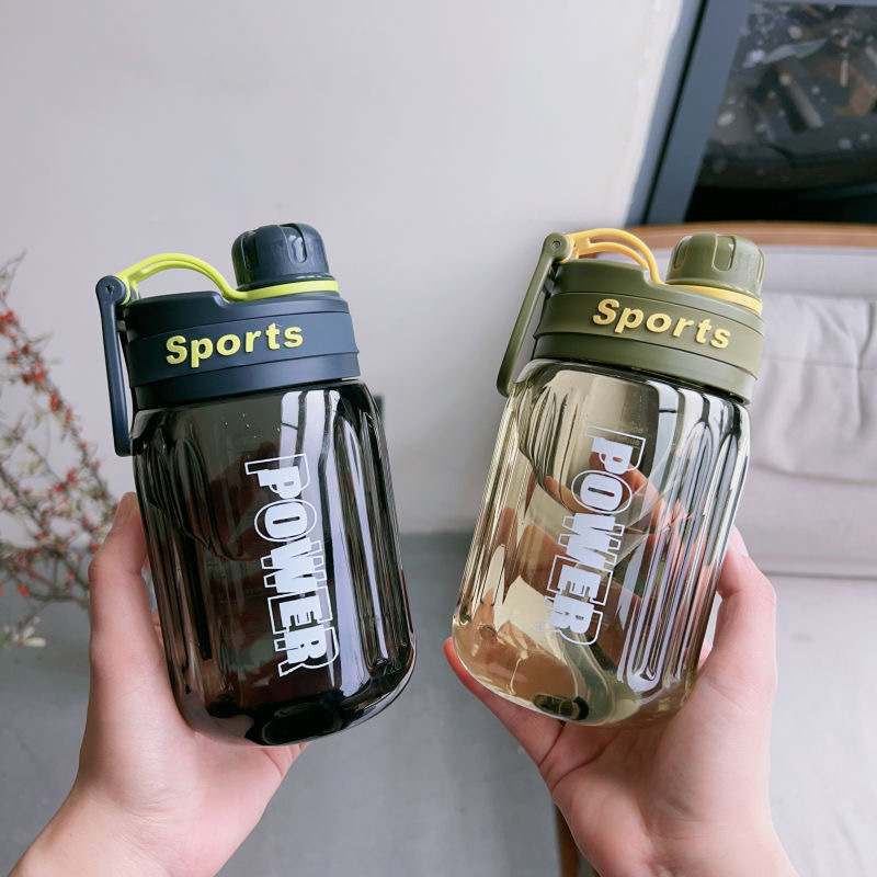 Sticlă de apă pentru sport, capacitate mare, cu pai, portabilă, rezistentă la cădere, pentru vară