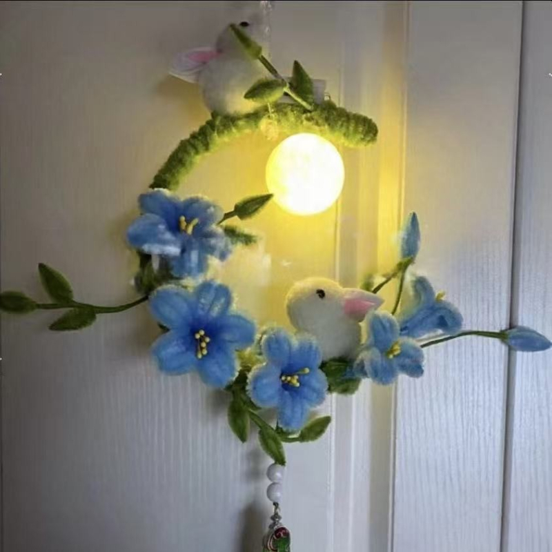 Kit DIY Clematis – materiale pentru lanternă de iepuraș și bețe răsucite, stil Chinezesc