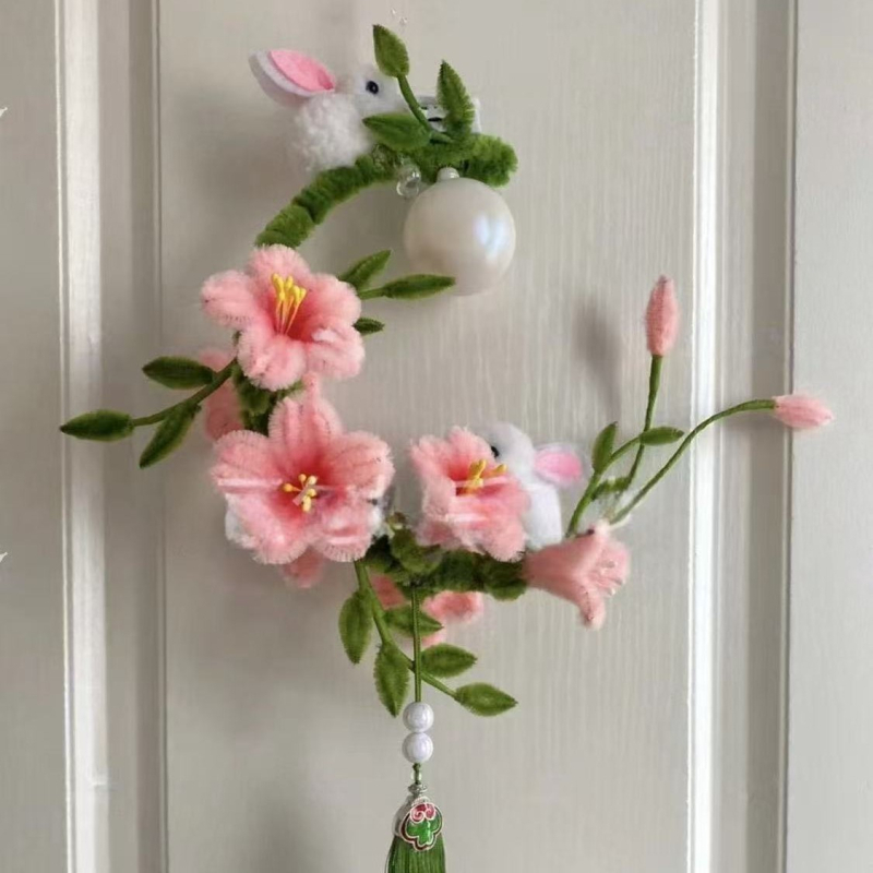 Kit DIY Clematis – materiale pentru lanternă de iepuraș și bețe răsucite, stil Chinezesc