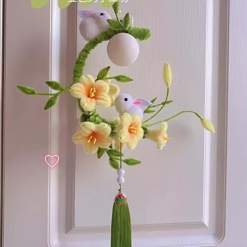 Kit DIY Clematis – materiale pentru lanternă de iepuraș și bețe răsucite, stil Chinezesc