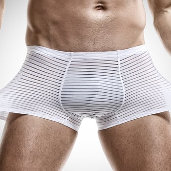 Boxeri bărbați din plasă Ice Silk, fără cusături, subțiri, respirabili pentru vară