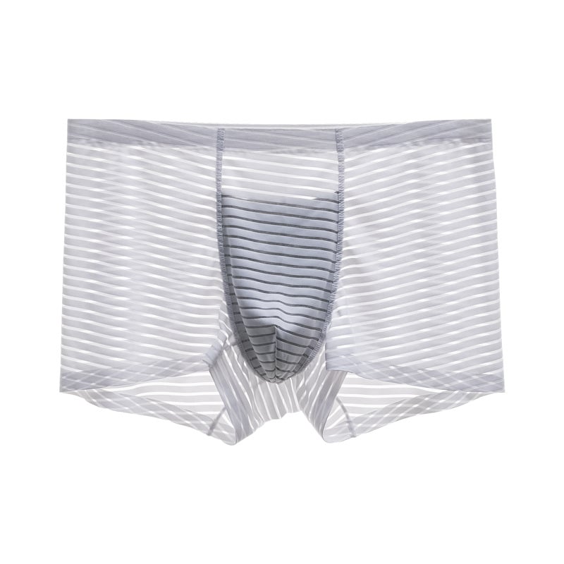 Boxeri bărbați din plasă Ice Silk, fără cusături, subțiri, respirabili pentru vară