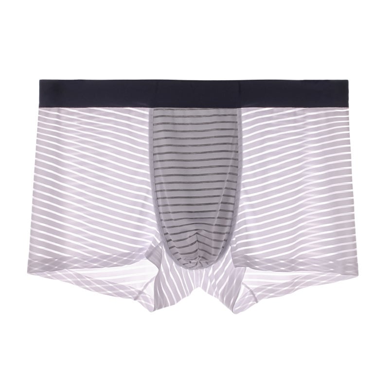 Boxeri bărbați din plasă Ice Silk, fără cusături, subțiri, respirabili pentru vară