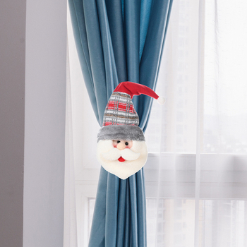 Bandă decorativă pentru perdea de Crăciun cu cataramă răsucită, pentru textile de casă, decor cu om de zăpadă și ren