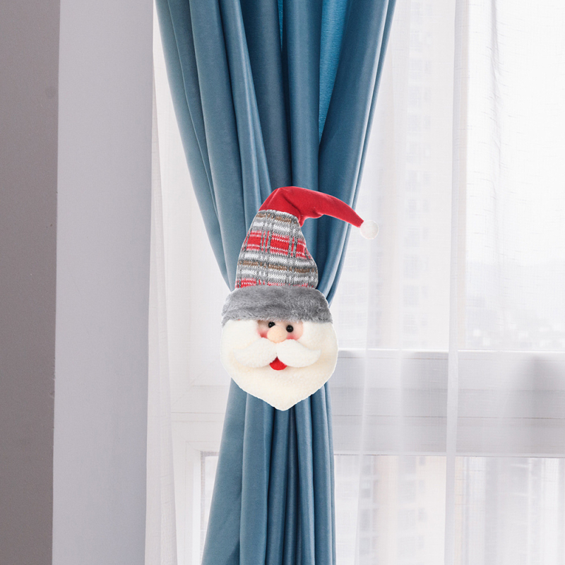 Bandă decorativă pentru perdea de Crăciun cu cataramă răsucită, pentru textile de casă, decor cu om de zăpadă și ren