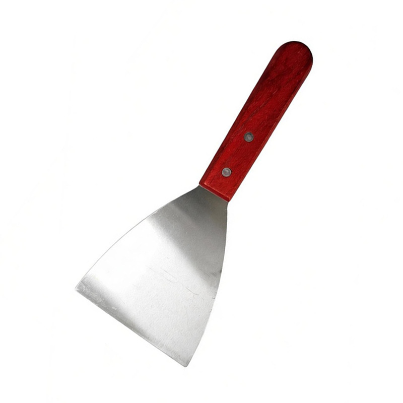 Set de spatule pentru grătar din oțel inox, mâner din lemn; spatulă tiramisu; spatulă/cuțit pentru tort; spatulă unghiulară pentru demouldare