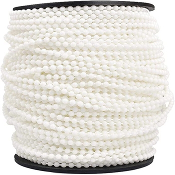 Zipper cu mărgele POM pentru perdele verticale, 10m/20m, dimensiune 4,5×6, alb, accesorii pentru perdele