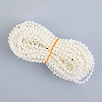 Zipper cu mărgele POM pentru perdele verticale, 10m/20m, dimensiune 4,5×6, alb, accesorii pentru perdele