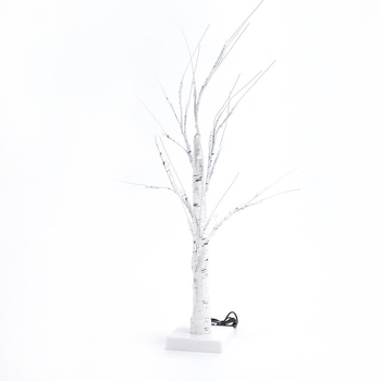 Luminile LED 24 pentru arbore de Crăciun artificial mesteacăn, iluminare decorativă pentru masă, înălțime 60 sau 45 cm