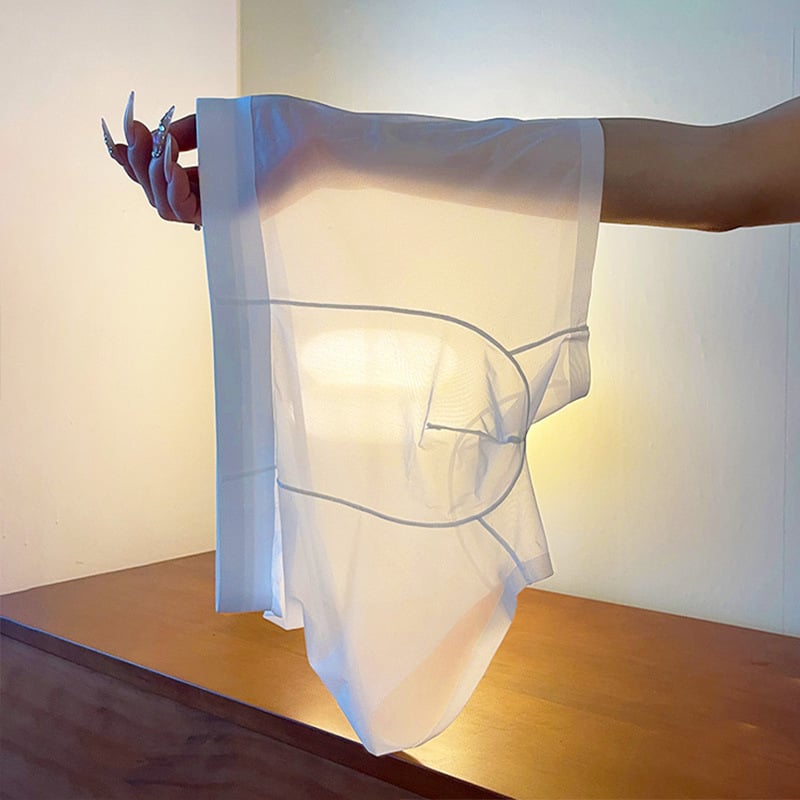 Boxer briefs pentru bărbați, complet transparenți - respirabile, plasă fină, ultra-subțiri pentru vară