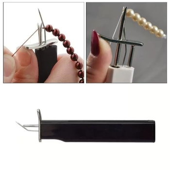 Unealtă DIY pentru șirarea mărgelelor și nodarea bijuteriilor din mătase, cu perle, agat, jad și Bodhi mărgele