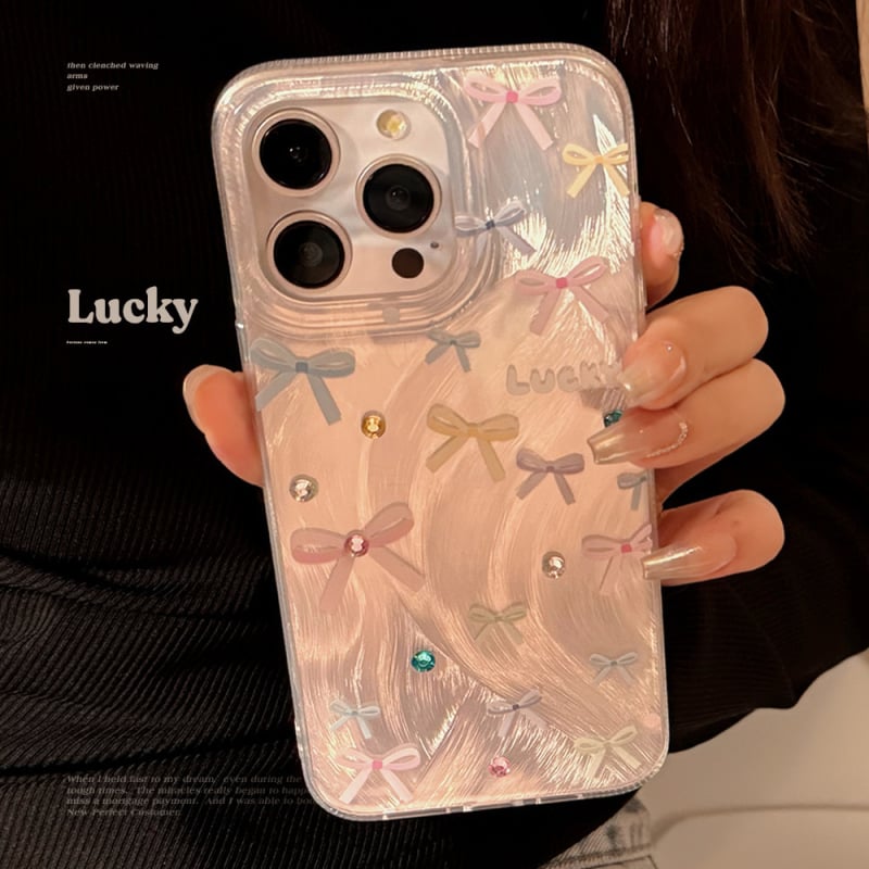 Dopamine husă TPU cu fundă colorată pentru iPhone 14 Pro Max, IMD cu fir de pene