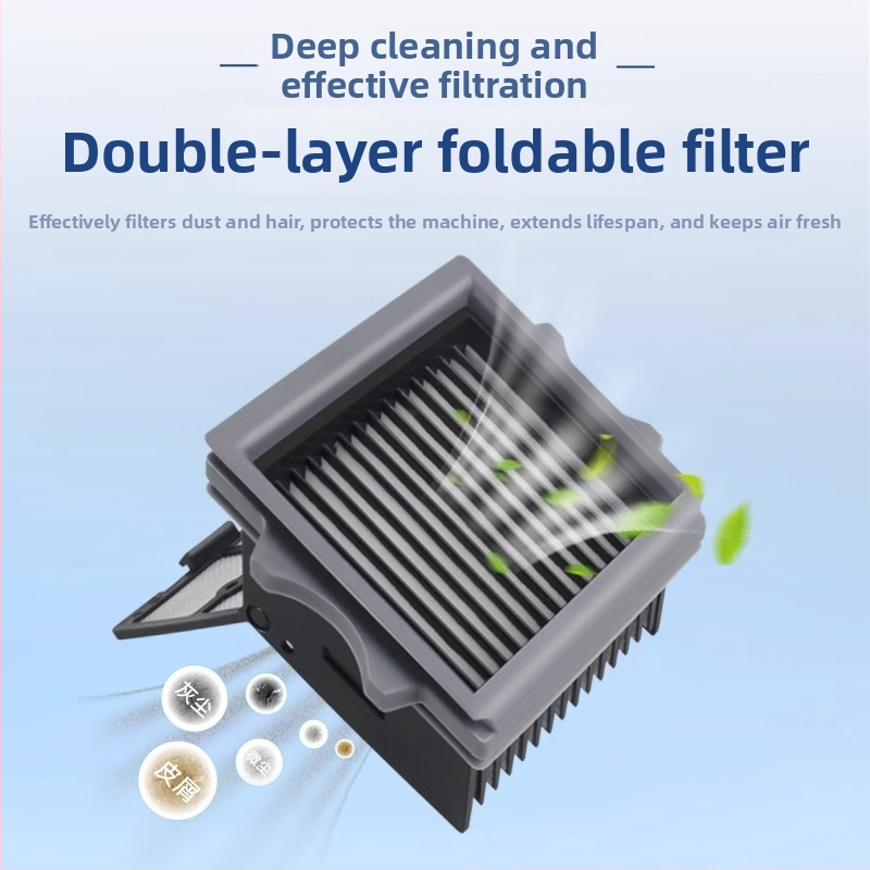 Compatibil cu accesoriile pentru Tineco Station Pod de curățare a podelei: perie rotativă, filtru, element de filtrare și lichid de curățare.