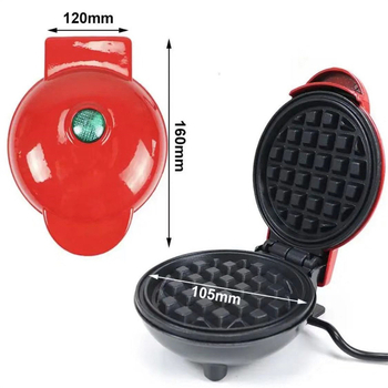 Mașină de gofre electrică portabilă pentru uz casnic, mini, inimă rotundă pentru clătite
