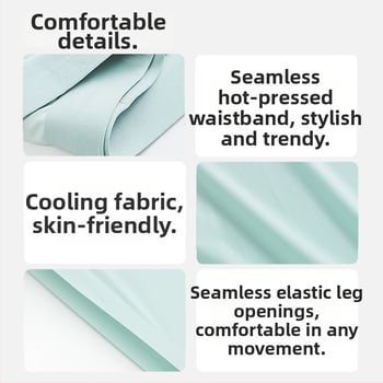 Boxer briefs pentru bărbați, fără cusături, din ice-silk, respirabile, antibacteriene, uscare rapidă, vară, 7A