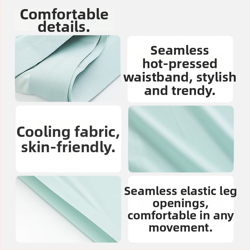 Boxer briefs pentru bărbați, fără cusături, din ice-silk, respirabile, antibacteriene, uscare rapidă, vară, 7A