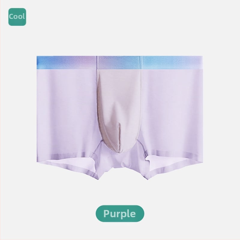 Boxer briefs pentru bărbați, fără cusături, din ice-silk, respirabile, antibacteriene, uscare rapidă, vară, 7A