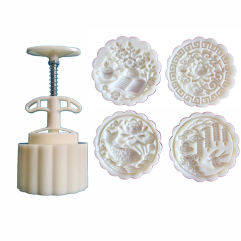 Forme Mooncake 125g/150g/200g - Stil tradițional chinezesc, model floral, păsări și koi, matriță de copt manuală